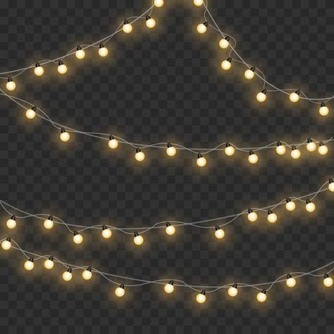 Light Line Png, Christmaas Lights Template, Christmas Light Clipart, Hanging Stars Png, Plan Render, Christmas Lights Transparent Background, Light Bulb Vector, Banner Christmas, Neon Lamp