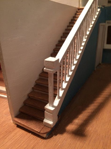 How to Build Dollhouse Stairs – Joshua Elek Painted Lady Dollhouse, Alison Jr Dollhouse, Build Dollhouse, Mini Stairs, Dollhouses Ideas, Dollhouse Staircase, Dollhouse Stairs, Diy Barbie Stuff, Box Doll House