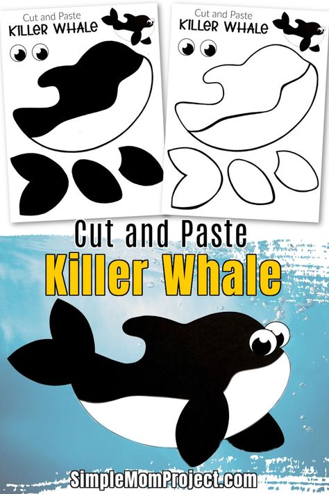 Whale Crafts For Preschool, Whale Crafts For Kids, Daycare Job, W Is For Whale, Sea Creatures Crafts, Homeschooling Crafts, Simple Mom Project, Whale Craft, Arctic Animals Crafts