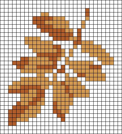 Leaves Pixel Art, Leaf Cross Stitch, Fall Grid Pattern, Fall Crochet Tapestry, Fall Tapestry Crochet, Autumn Tapestry Crochet, Fall Alpha Patterns, Autumn Pixel Art, Autumn Alpha Patterns