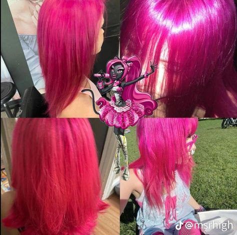 Monster high pink hair idea Monster High Hair Inspiration, Monster High Hair, Monster High Pink, Dye Inspiration, Skunk Hair, High Hair, Hair Streaks, Dyed Hair Inspiration, Hair Idea