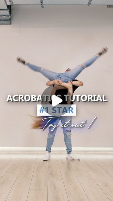 Partner Dance Poses, 2 Person Stunts Easy, Duo Dance Poses, Acrobatic Poses, 2 Person Stunts, Partner Acrobatics, Couples Challenges, Partner Yoga Poses, Partner Dance