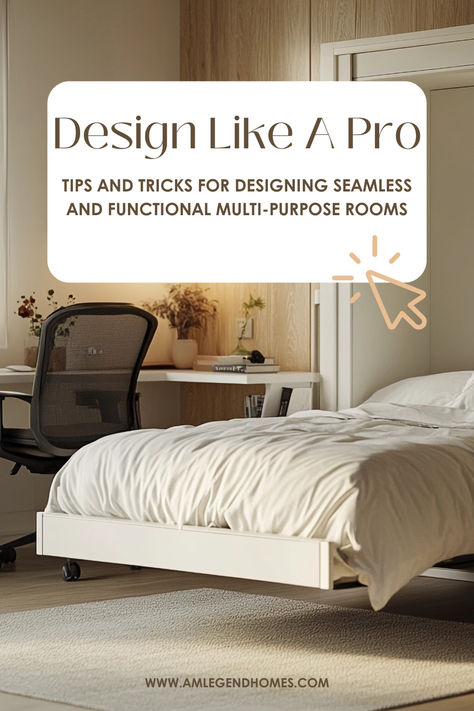 Maximize your space! Learn how to design and decorate rooms with multiple functions using flexible furniture, storage solutions, and more.

Designing multi-functional rooms | Multi-purpose room ideas | Multi-functional home design
Decorating multi-use spaces | Flexible furniture for small spaces | Dual-purpose room design tips | Room design for home office and guest room | How to create zones in a room | Space-saving storage ideas | Multi-functional home décor ideas Multi Purpose Room Ideas, Multi Purpose Room, Office And Guest Room, Decorating Rooms, Legend Homes, Flexible Furniture, Design For Home, Multipurpose Room, American Legend