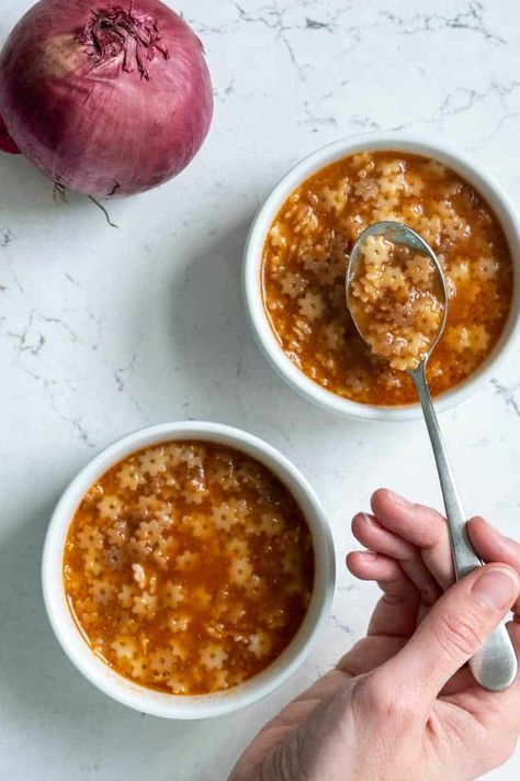 This Sopa de Estrellas is made with red onions, garlic, diced tomatoes, chicken broth, star pasta and simmered to perfection. The post Sopa de Estrellas appeared first on Cilantro Parsley. Pasta Tomato Soup, Star Soup, Sopa Recipe, Fideo Recipe, Star Pasta, Cilantro Parsley, Mexican Food Dishes, Mexican Pasta, Mexican Soup Chicken