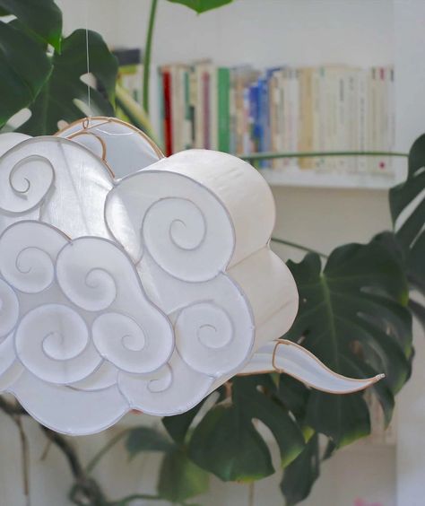 Cloud Lantern, Cumulus Clouds, Paper Mache, Peter Pan, Lanterns, Fine Art, White, Art