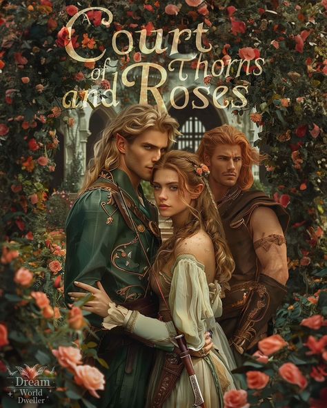 art by: @dreamworlddweller Ryshand And Feyre Fanart, Fryer And Tamlin, Feyre Book 1, Acotar Book 1 Fanart, A Court Of Thorns And Roses Characters, Fayre And Rhysand, Acotar Book 1, Acotar Cover, Acotar World