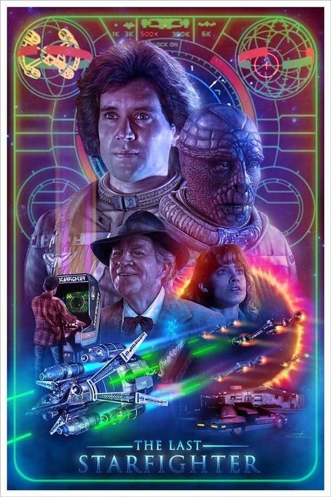 Lee Weeks, Last Starfighter, Drew Struzan, The Last Starfighter, Star Fighter, Art Musical, Screen Print Poster, Classic Sci Fi, Fiction Movies