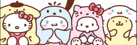 Sanrio Long Widget, Sanrio Twitter Header, Hello Kitty Banner Discord, Pochacco Header, Pochacco Banner, Hello Kitty Header, Sanrio Banner, Hello Kitty Banner, 트위터 헤더