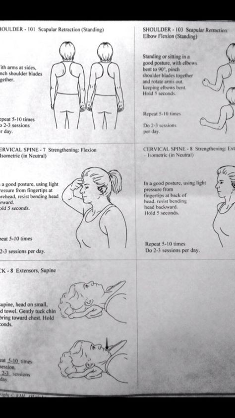 Physio cervical (neck) and shoulder strengthening exercises (1 of 4) Shoulder Strengthening Exercises, Cervical Instability, Shoulder Strengthening, Knee Bones, Neck And Shoulder Exercises, Therapy Exercises, Shoulder Exercises, Physical Therapy Exercises, Better Body