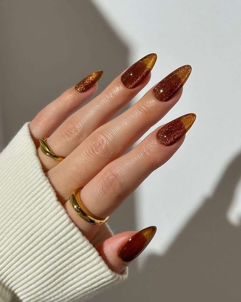 Trendy Nail Polish, Brown Nails Design, Velvet Nails, Nagellack Trends, September Nails, November Nails, Thanksgiving Nails, Sparkly Nails, Fall Nail Colors