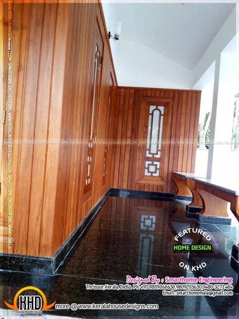 Wood paneling Kerala Wooden Window Design Kerala, Wooden Window Design, Wooden Panelling, Wall Texture Design, Wooden Panel, Sit Out, Wooden Windows, Window Design, Texture Design