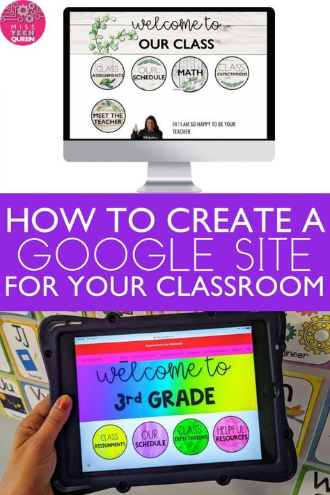 Creating a classroom website can be overwhelming and extremely time-consuming! Google Sites is an easy-to-use, FREE platform to create engaging, interactive classroom websites. Here I am sharing some of my favorite tips and tricks on how to quickly and efficiently create the perfect classroom website! I have even shared quick tutorials on setting up a classroom website with ease! Teacher Website Ideas Elementary, Setting Up A Classroom, Tech Tricks, Classroom Website, Google Classroom Elementary, Career Counselor, Perfect Classroom, Organized Classroom, Interactive Classroom