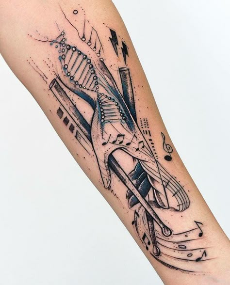 Music Tattoo Piano, Drummer Tattoo, Piano Tattoo, Drum Tattoo, Music Tattoo Sleeves, Dna Tattoo, Music Notes Tattoo, Guitar Tattoo, Music Tattoo Designs