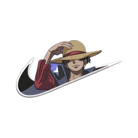 Nike Logo Anime Design, Zoro X Nike, Swoosh X Anime, Nike Anime Logo, Nike Anime Wallpaper, Nike Swoosh Art, Luffy Sleeping, Luffy Nike, Luffy Logo