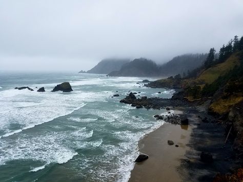 Ecola State Park to Indian Beach Oregon Ocean Coast Aesthetic, West Coast Beach Aesthetic, Washington Beach Aesthetic, Beach Forest Aesthetic, Indian Beach Oregon, Pnw Coast Aesthetic, Pnw Beach Aesthetic, Oregon Beach Aesthetic, Seaside Oregon Aesthetic