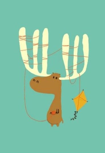 Moose Cartoon, Moose Illustration, Funny Illustration, Animal Graphic, Art Et Illustration, Fitted Tee, Chiaroscuro, Learn To Paint, Design Graphique