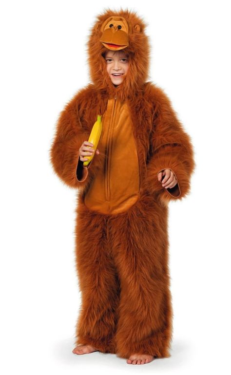 Orangutan Costume, Sumatran Orangutan, Character Designs, Synthetic Fiber, Fancy Dress, Canada Goose Jackets, Kids Boys, Halloween Costume, Long Hair