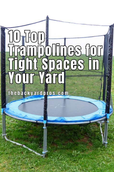 Create a high-flying adventure in your small yard with our top 10 trampolines! These space-efficient options are perfect for maximizing fun while maintaining a safe environment. Discover the best trampolines that fit perfectly into limited spaces. Trampoline Area Ideas Backyards, Small Yard With Trampoline, Small In Ground Trampoline, Tricks To Learn On The Trampoline, Tricks On A Trampoline, In Ground Trampoline And Playground, Small Trampoline, Outdoor Trampoline, Small Yards