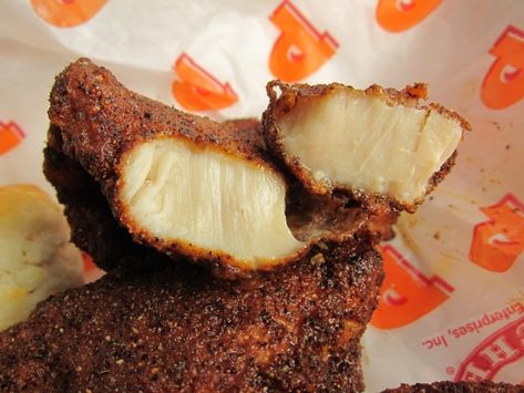 Review: Popeyes - Blackened Tenders | Brand Eating Popeyes Blackened Tenders Recipe, Blackened Seasoning, Chicken Tenders, Low Carb Keto, Steak, Low Carb, Bread, Chicken