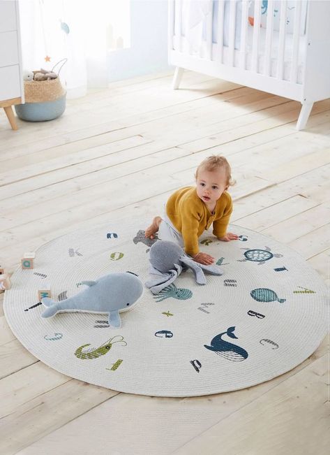 Kids Bedroom Rugs, Ocean Nursery Decor, Ocean Themed Nursery, Sea Nursery, Whale Nursery, Ocean Nursery, Baby Room Design, Nursery Baby Room, Nautical Nursery