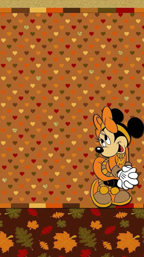 iPhone Wall: Fall tjn Mimi Wallpaper, Disney Thanksgiving Wallpaper Iphone, Mickey Mouse Fall Wallpaper, Disney Fall Wallpaper Iphone, Fall Disney Wallpaper, Disney Fall Wallpaper, Thanksgiving Iphone Wallpaper, Disney Thanksgiving, Disney Iphone