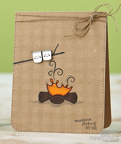 Julie Day July/August s'mores Camping Cards, Paper Illustration, 수채화 그림, Birthday Cards Diy, Handmade Greetings, Creative Cards, A Drawing, Cute Cards, 귀여운 동물