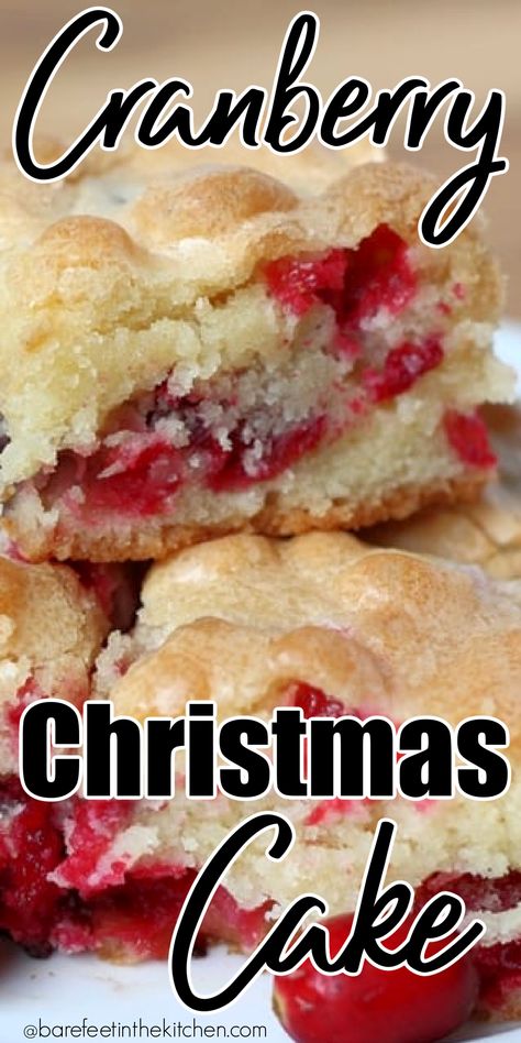 Christmas Cake Cookies, Christmas Cakesicles, Cranberry Christmas Cake, Cranberry Cake, Pane Dolce, Cake Christmas, Cranberry Recipes, Christmas Cooking, Holiday Cooking