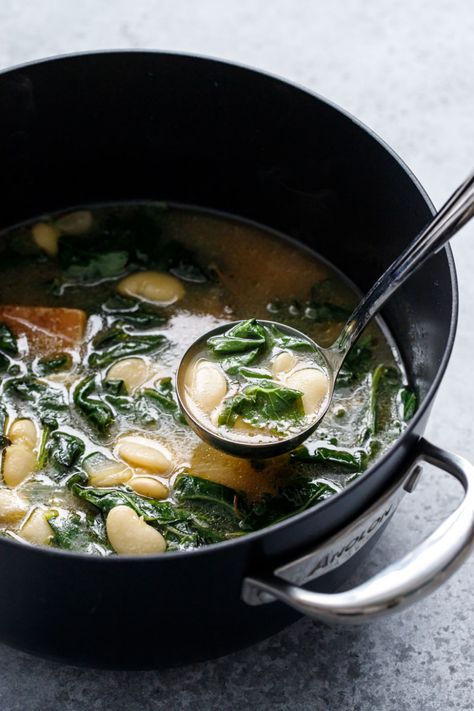 This winter, make a bit pot of our favorite Brothy Beans & Greens Recipe with Grilled Bread! Brothy Beans, Pot Of Beans, Beans And Greens, Kinds Of Beans, Parmesan Rind, Bitter Greens, Grilled Bread, Runner Beans, Dried Beans