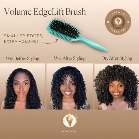 Curl Defining Brush, Bounce Curl Brush, 9 Ether, Curling Fine Hair, Curl Clumps, Curl Volume, Bounce Curl, Heatless Curling, Small Curls