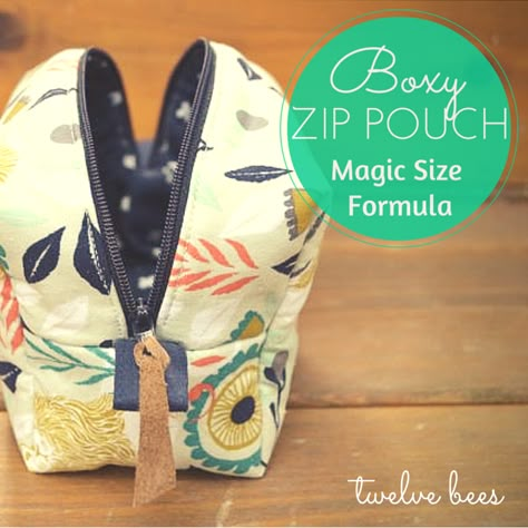 Boxy Bags, Pouch Handmade, Sew Bags, Bags To Sew, Pouch Sewing, Zipper Pouch Tutorial, Bags Sewing, Trendy Sewing, Bags To Make