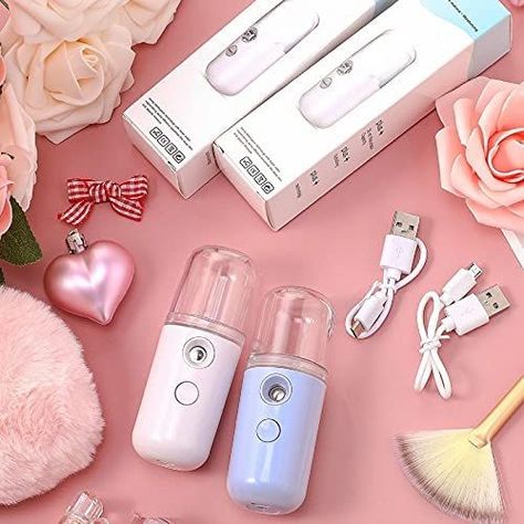 Nano Facial Mister 30 ml Mini Face Humidifier Portable Facial Sprayer USB Rechargeable Handy Skin Care Machine for Face Hydrating, Daily Makeup Face Steamer, Mini Facial, Blue Beauty, Summer Skin, Facial Mist, Face Hydration, Mist Spray, Daily Makeup, Facial Toner