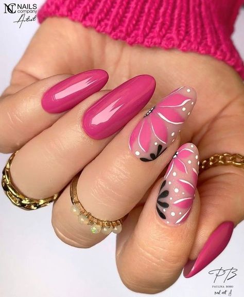 Magenta Nail Art, Magenta Nails Design, Magenta Nails, Dark Pink Nails, Elegant Touch Nails, Pink Nail Art Designs, Elegant Nail Art, Fancy Nails Designs, Cute Acrylic Nail Designs