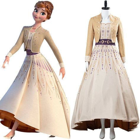 Zepeto Clothes, Anna Dress Frozen, Cosplay Dresses, Anna Cosplay, Disneybound Outfits, Princess Inspired Outfits, 2 Princess, Clothing Pattern Design, Frozen Dress