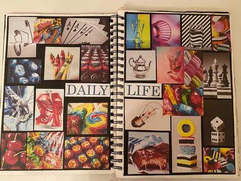 Gcse Photography Moodboard, Daily Routine Art Gcse, Objects Mindmap Gcse Art, Daily Routines And Rituals Art, Routines And Rituals Art Gcse, Land Sea And Sky Gcse Art Mind Map, Shopping Gcse Art, Gcse Art Primary Photos Page, Art Gcse Mindmap Sketchbook Ideas