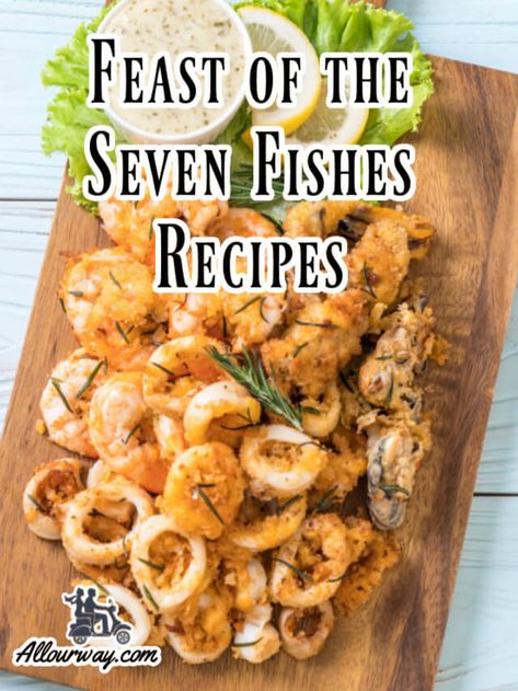 Holiday Fish Recipes, Christmas Eve Fish Dinner Ideas, Feast Of The Seven Fishes Recipes, 7 Fishes Christmas Eve Recipes, Christmas Eve Seven Fishes Dishes, Spa Cuisine And Healthy Eats, Feast Of The 7 Fishes, Feast Of Seven Fishes Recipes, 7 Fishes Christmas Eve