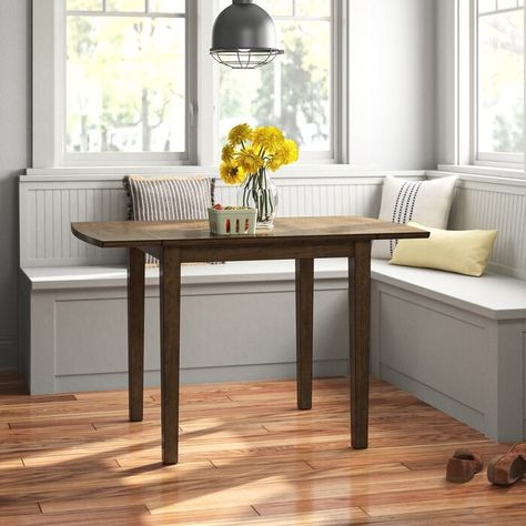 Narrow Drop Leaf Table, Narrow Kitchen Table Small Spaces, Dining Table Against Wall Small Spaces, Expandable Dining Tables Small Spaces, Narrow Dining Table Small Spaces, Small Dining Table With Bench, Small Dining Nook Ideas, Drop Leaf Table Diy, Narrow Dining Room Ideas