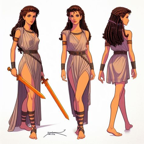 Greek Female Outfit, Greek Armour Women, Ancient Greek Female Clothing, Ancient Greek Outfit Women, Greek Women Outfits, Greek Women Clothing, Greek Dress Drawing, Greek Armor Female, Ancient Greek Clothing Woman