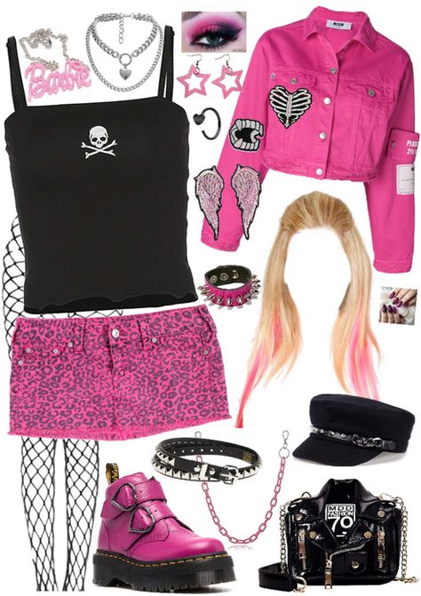 Punk Barbie Outfit, Emo Barbie, Punk Barbie, Barbie Bday, Selfie Museum, Barbie Halloween Costume, Barbie Halloween, Punk Princess, Punk Inspiration