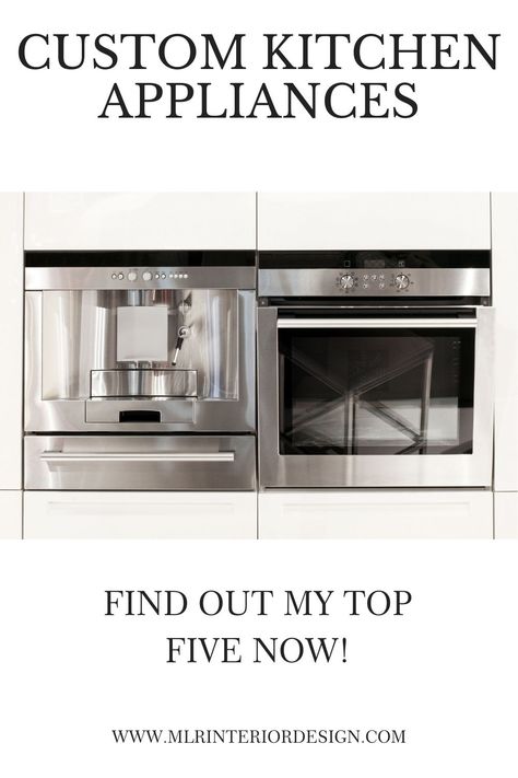 Customizing kitchen appliances to fit your kitchen design is easier than ever! Luxury brands offer so many choices these days. Read on to find out which ones I recommend! High End Kitchen Appliances Luxury, High End Kitchen Appliances, Thermador Refrigerator, Lux Kitchen, Luxury Kitchen Appliances, Miele Kitchen, High End Kitchen, Interior Design Secrets, Gaggenau Appliances