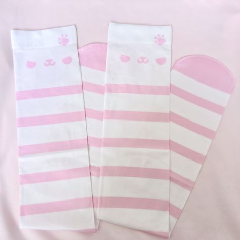 The price is for a pair of socks only, others are not included. Cutecore Leg Warmers, Cutecore Socks, Medias Aesthetic, Kawaii Stockings, Kawaii Outfit Ideas, Kawaii Socks, Hat Aesthetic, Pink Socks, Pastel Pink Aesthetic