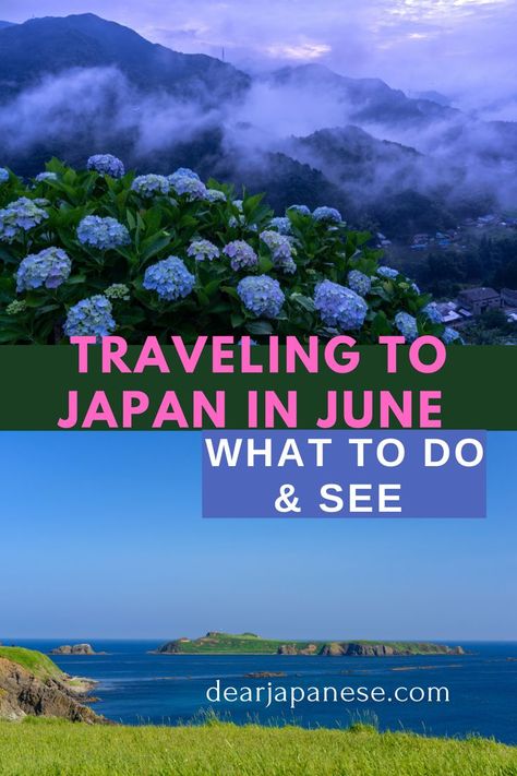 Travelling to Japan in June is really exciting. We will help you to know what most incredible things you can do in June and which awesome places you can visit in Japan in June. With some adorable flowers blooming everywhere, many festivals are held in Japan in June. Japan In June, Traveling To Japan, Things To Do In Japan, Japan Tourism, Japan Bucket List, Japanese Holidays, Day Trips From Tokyo, Japan Itinerary, Trip To Japan