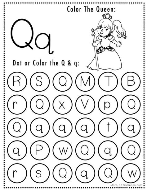 Free Halloween Themed Letter Dotting Worksheets For Letter Q - Set includes a variety of Letter Q coloring and tracing worksheets. Ideal for homeschoolers & preschool teachers and perfect for Halloween-themed lesson plans! 🍁🖍👻🎨 #Homeschooling #PreschoolEducation #PreKLearning #HalloweenActivities #AlphabetWorksheets #Queen #Printables #Freeprintable #letterQ#FreeprintableHalloweenWorksheet #HalloweenWorksheets Q Worksheets For Preschool, Letter Q Crafts, Letters Activities, Letter Q Worksheets, Phonics Ideas, Preschool Activities Printable, Cvc Words Worksheets, Teacher Work, Dot Marker Activities