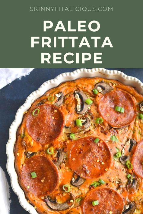 Paleo Frittata Recipe is protein packed, low carb and gluten free! Paleo Frittata Recipes, Paleo Frittata, Pizza Frittata, Healthy Recipes Low Carb, Healthy Egg Recipes, Gluten Free Breakfast Recipes, Frittata Recipe, Healthy Paleo Recipes, Egg Bake