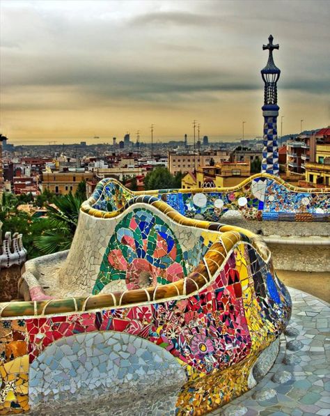 Park Guell by Antoni Gaudi in Barcelona, Spain. Description from pinterest.com. I searched for this on bing.com/images Parque Guell, Parc Guell, Antonio Gaudí, Park Güell, Antoni Gaudi, Salou, Samar, Andalusia, Barcelona Spain