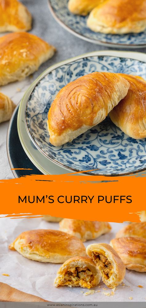 Baked Curry Puff Recipe, Curry Puffs Recipe, Beef Pastry, Curry Puff Recipe, Curry Puffs, Curry Puff, Pasties Recipes, Potatoes Baked, Homemade Curry