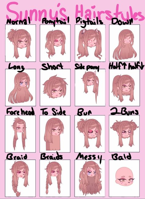 Gacha Life 2 Hairstyles, Club Hair, Gacha Hair, Side Pony, Club Hairstyles, Club Fits, Fashion Design Patterns, Club Life, Half Up Half Down Hair