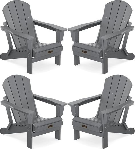 PRICES MAY VARY. FOLDING DESIGN – Are you still struggling with the size of Adirondack Chair? This Adirondack chair can be stored away easily. Buy SERWALL folding adirondack chairs to make more room for your home! Buy SERWALL outdoor table to match the chair(ASIN:B09M6H2DVX). Buy SERWALL Ottoman: (ASIN:B0BLXN44CM). WHY CHOOSE SERWALL? Material of SERWALL- HIPS: High Impact Polystyrene (Poly Lumber), looks and feels like real wood, composite, weather resistant, low maintenance, more durable than Oversized Coffee Table, Composite Adirondack Chairs, Fire Pit Chairs, Modern Adirondack, Folding Adirondack Chairs, Cozy Patio, Lawn Furniture, Adjustable Chairs, Wood Composite