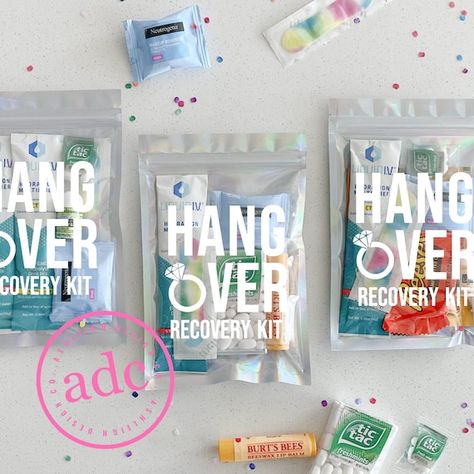 St Pattys Bachelorette, Hangover Recovery Kit, Bachelorette Favor, Bachelorette Planning, Holographic Bag, Drinking Gift, Bachelorette Party Planning, Hangover Kit, Girls Night Party