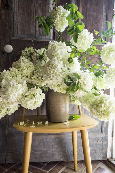 spring viburnum Viburnum Arrangement, Natural Wedding Flowers, Hydrangea Purple, Floral Decor, Hydrangea, Wedding Inspo, Wedding Colors, Floral Art, Floral Wedding