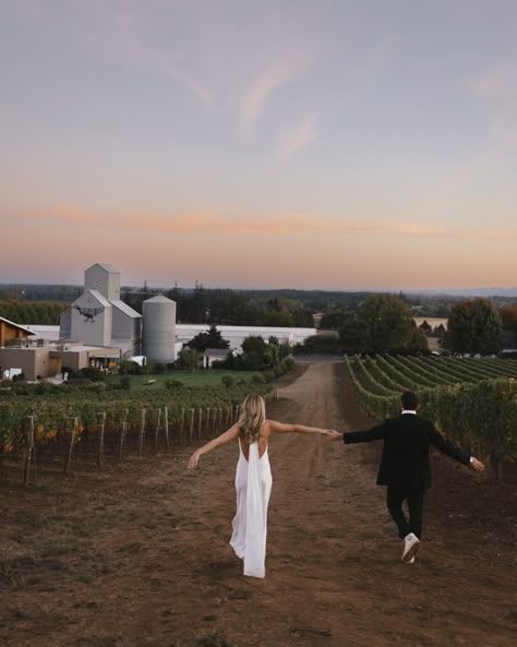 Romantic vineyard wedding in Oregon, sunset bridal portraits, outdoor wedding venue, tented reception inspiration, second-look bridal fashion, Pacific Northwest wedding photographer, wine country wedding elegance, scenic wedding photography. Vineyard Engagement Photoshoot, Wedding Photos Vineyard, Vineyard Wedding Photography, Engagement Photos Winery, Vineyard Wedding Photos, Candid Wedding Photos Natural, Vineyard Proposal, Vineyard Photos, Vineyard Elopement